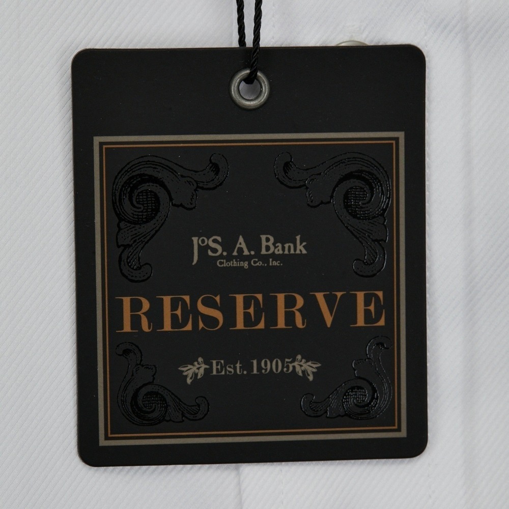 Jos A Bank Reserve Large Custom White 100% Egyptian Cotton Dress Shirt 17 32 - Picture 6 of 16